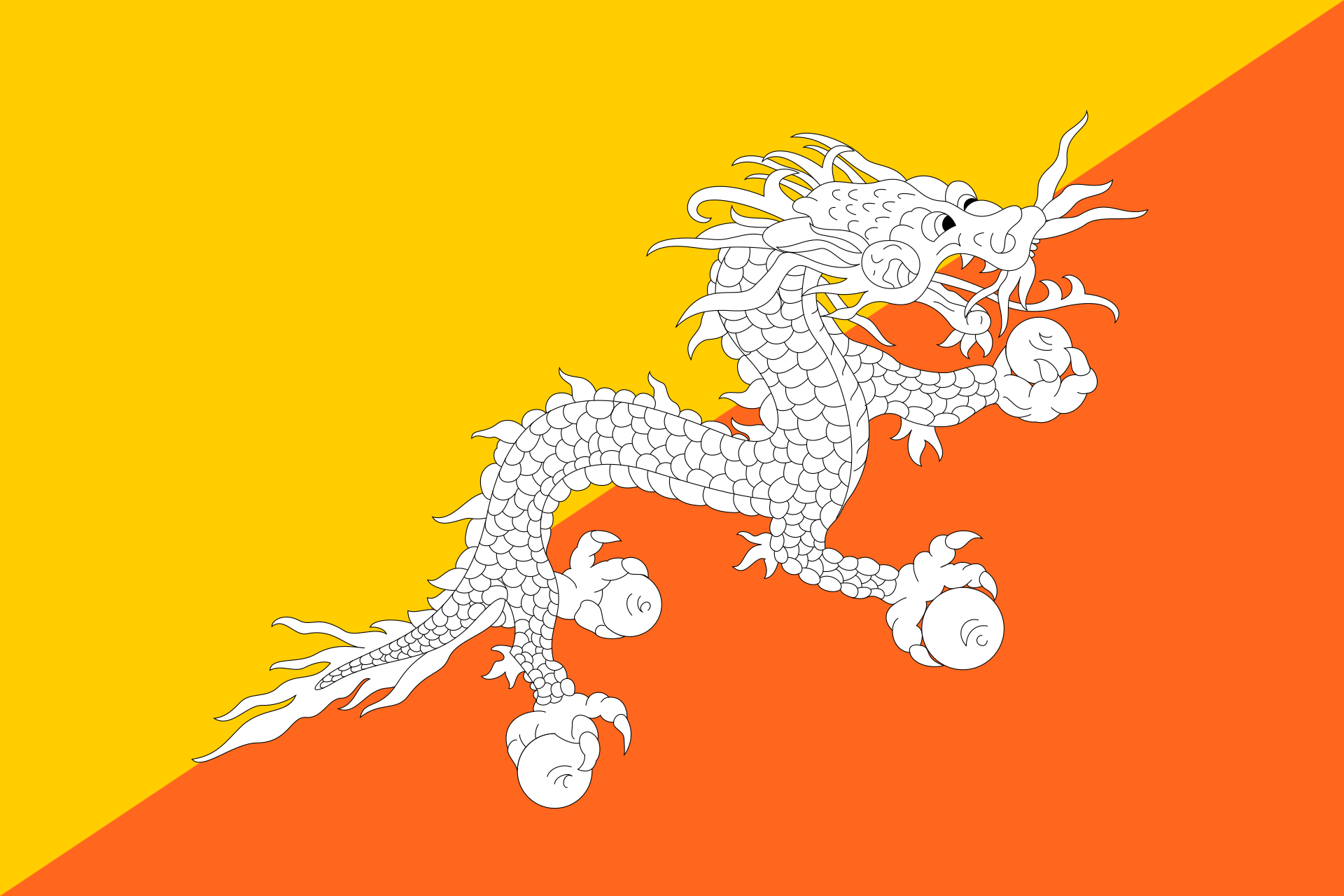 Флаг Бутан